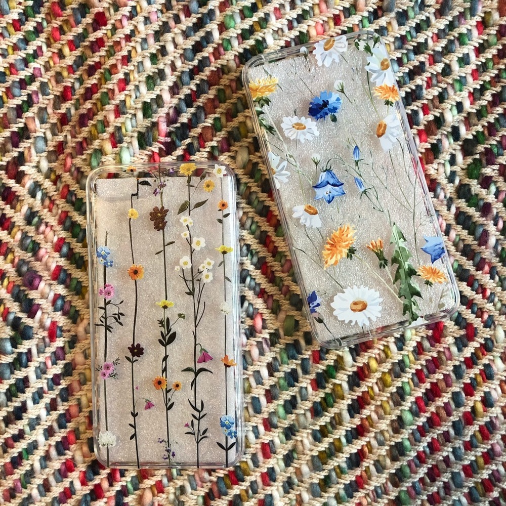 iPhone clear floral jelly cases